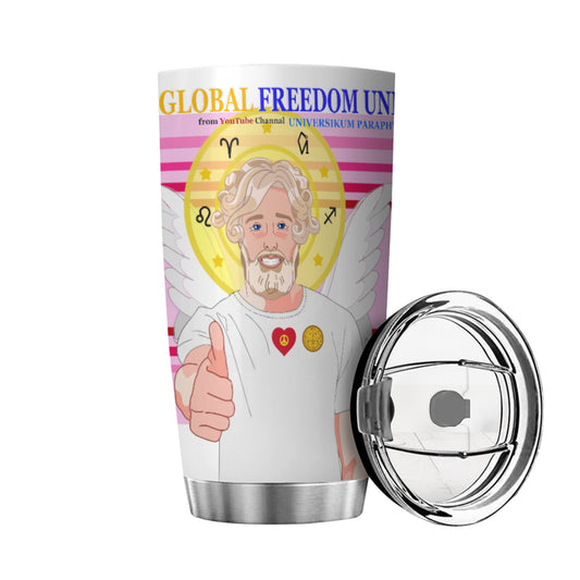 Tumbler Global Freedom United  Archangel Uriel German  Pink2