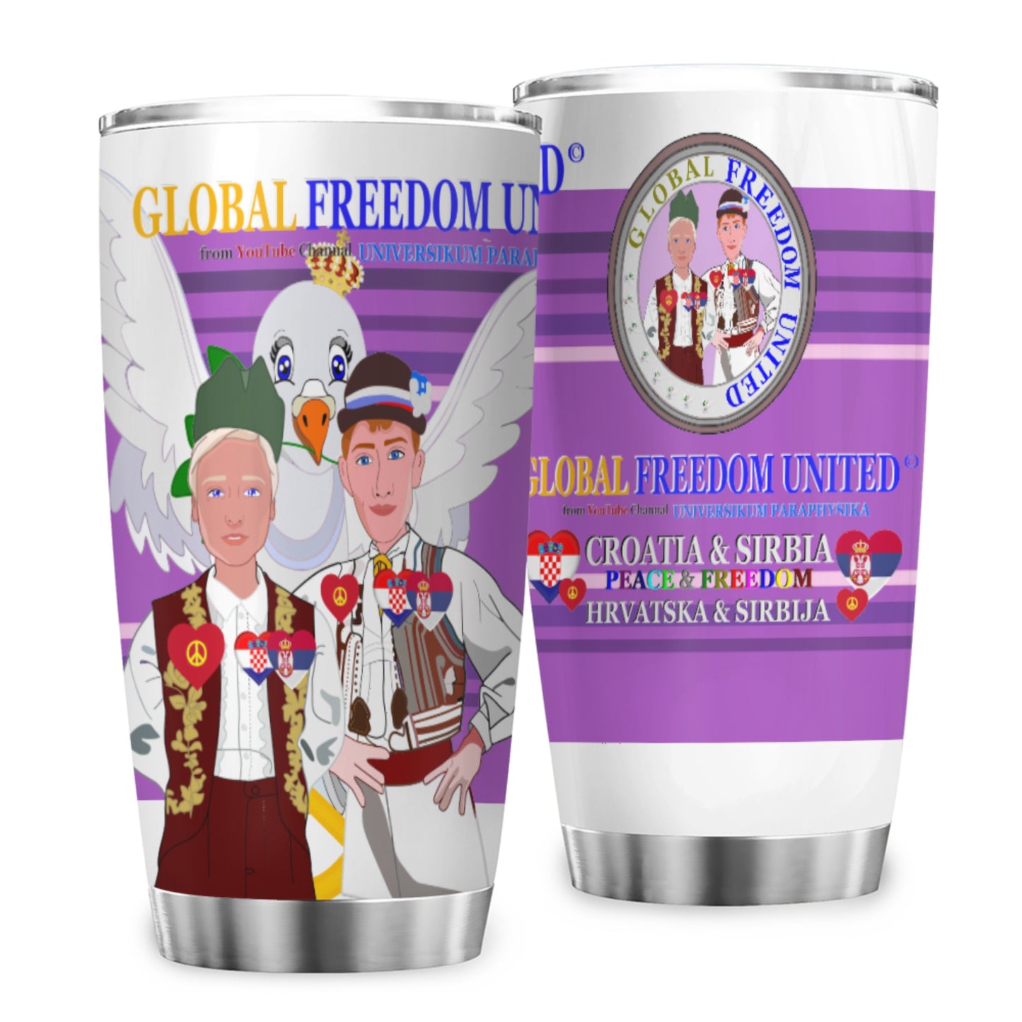 Tumbler Global Freedom United Men Croatia & Serbia Lilac