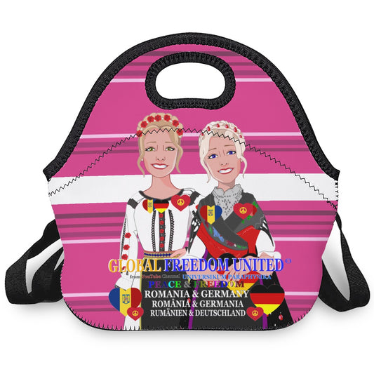 Meal Bag With Strap GLOBAL FREEDOM UNITED© Women Romania & Germany Pink