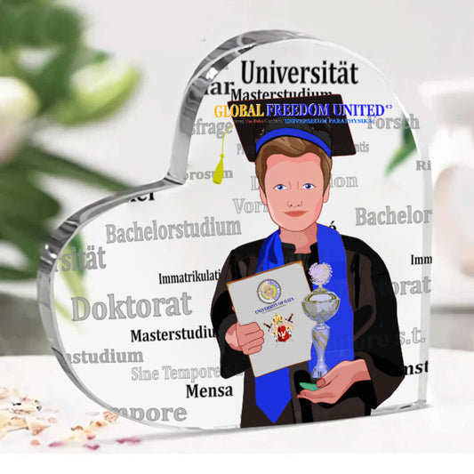 Acryl Heart Global Freedom United Student Boy Silver Place Brown Hair 2