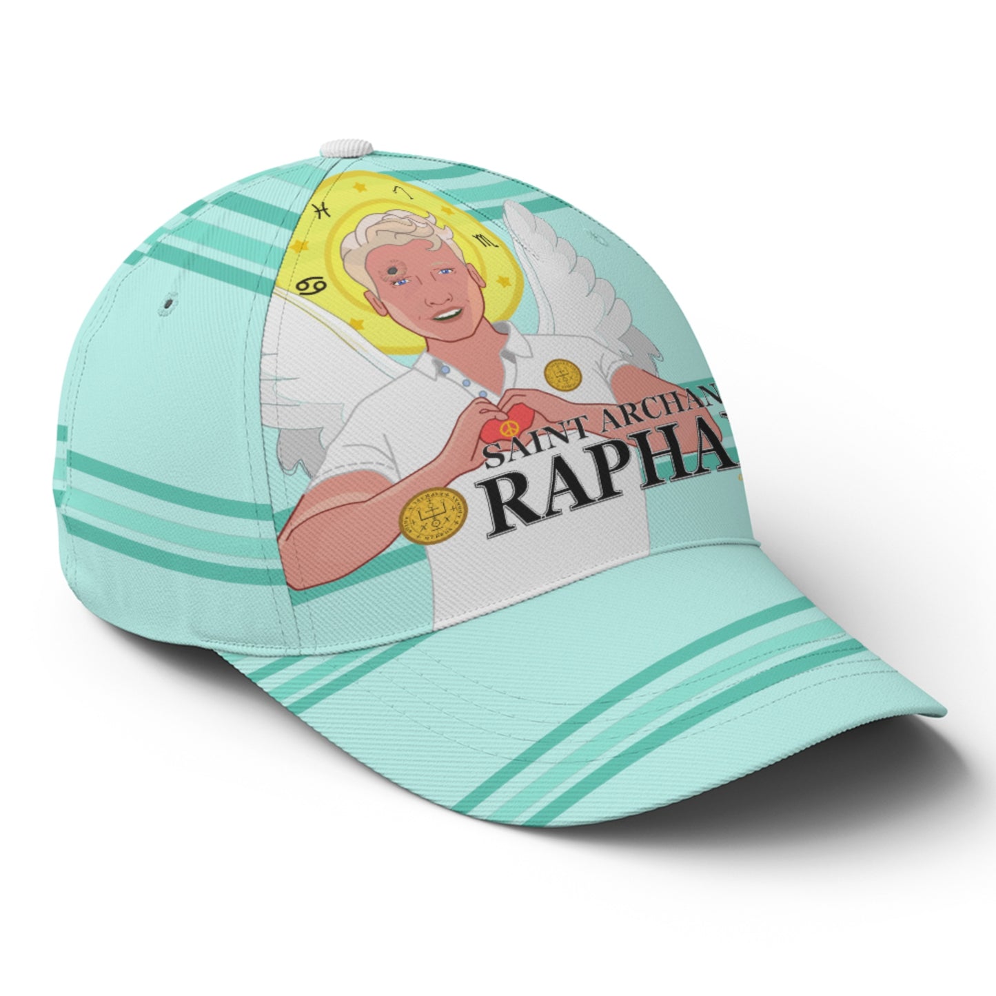 Baseball Cap GLOBAL FREEDOM UNITED© Archangel Raphael Light Green