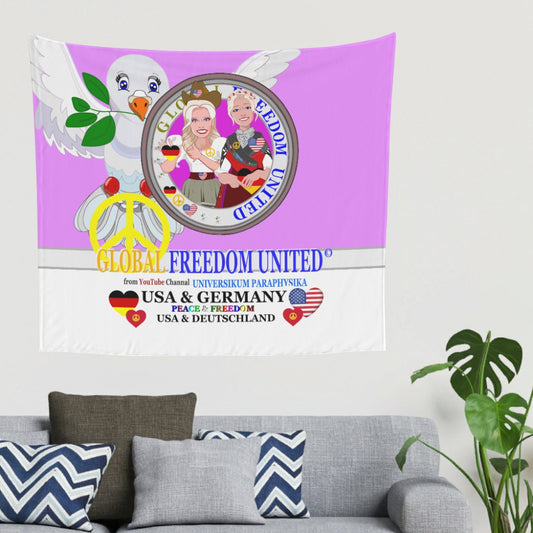 Tapestry Global Freedom United Women Usa & Germany Old Peace Lilac