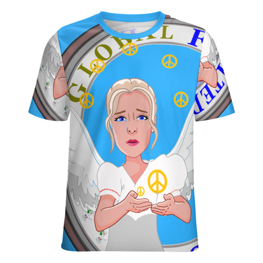 Women´s T-shirt " Global Freedom United Women Peace Of Angel Old Peace Blue