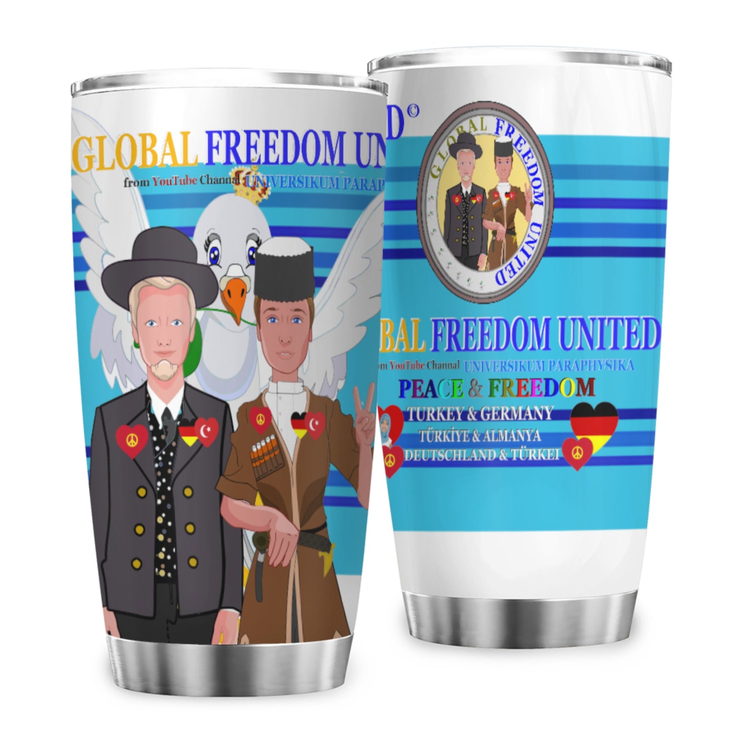 Tumbler Global Freedom United Men Turkey & Germany Blue