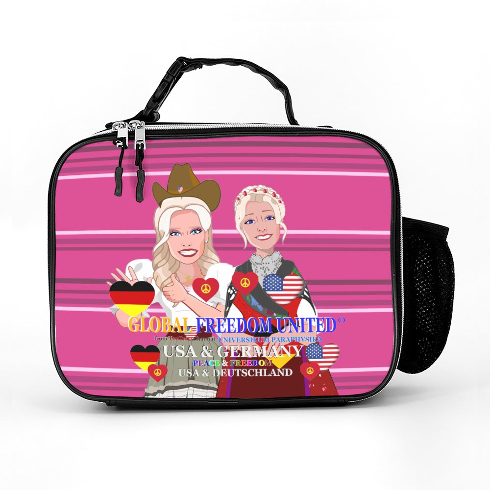 Leather Meal Bag GLOBAL FREEDOM UNITED© Women USA & Germany Pink