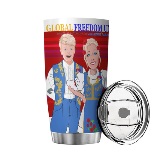 Tumbler Global Freedom United Couple Edition Serbia Blue Red