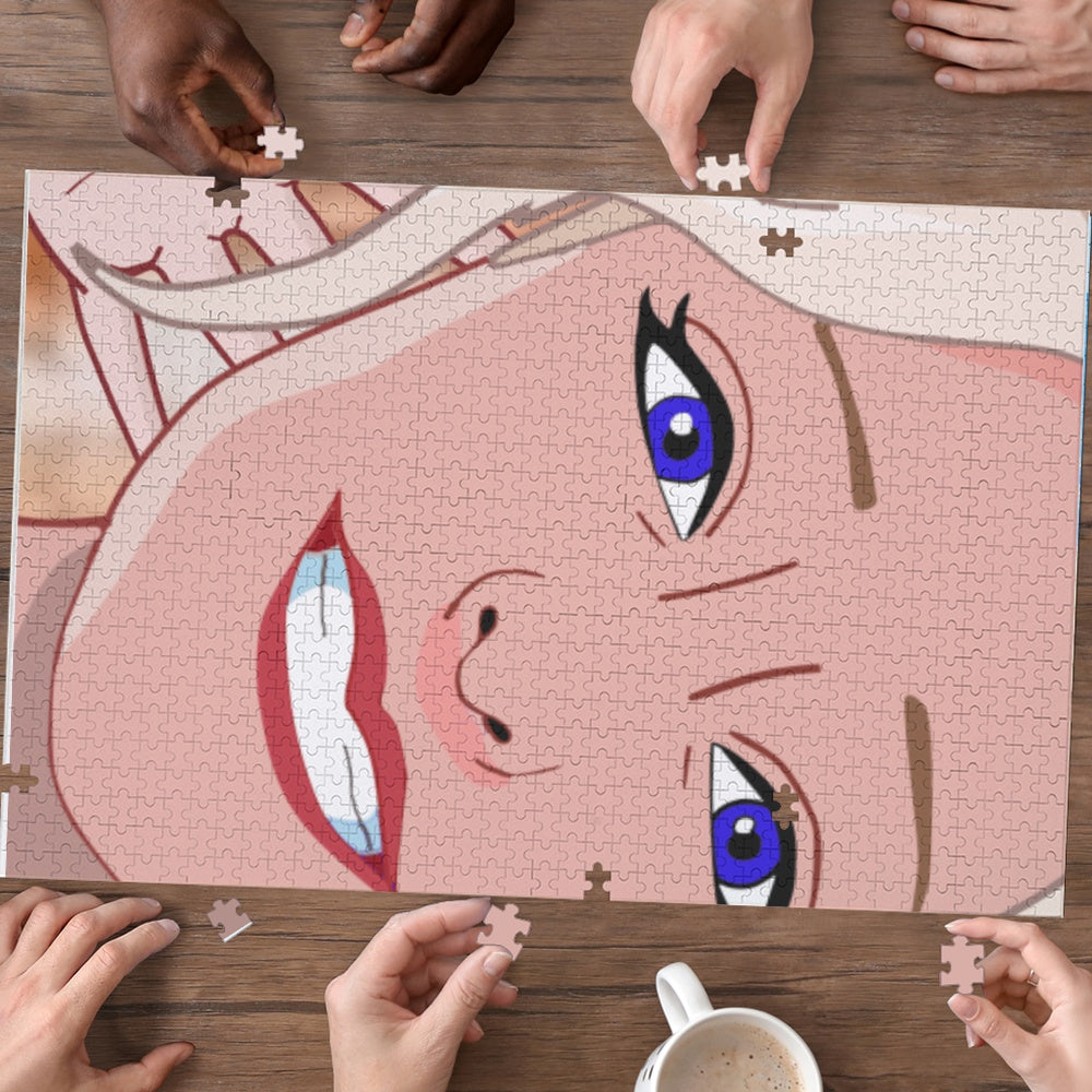 Paper Puzzle Global Freedom United  Women For Puzzle Freaks Blond Hairy Woman No. 1