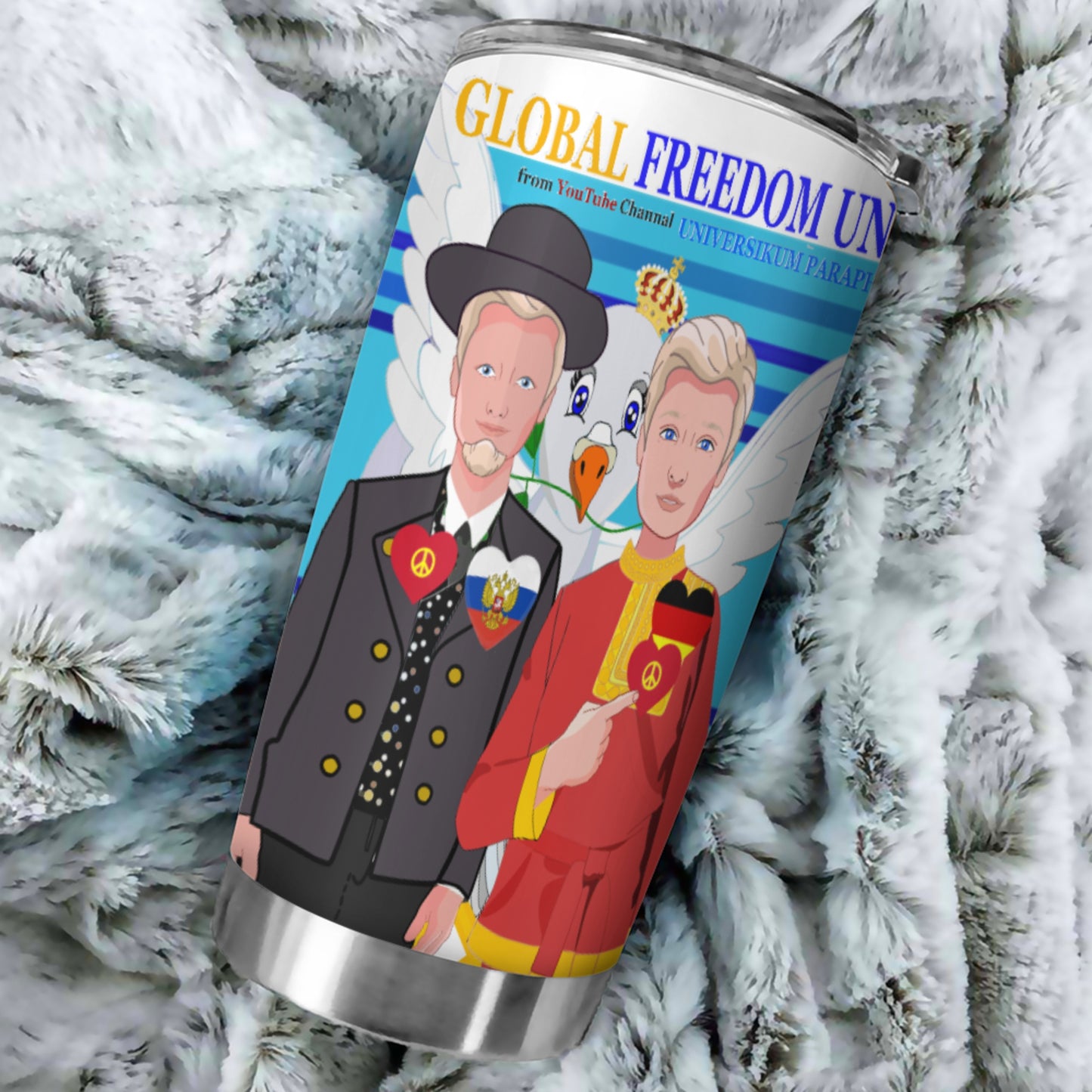Tumbler Global Freedom United Men Germany & Russia Old Peace Blue