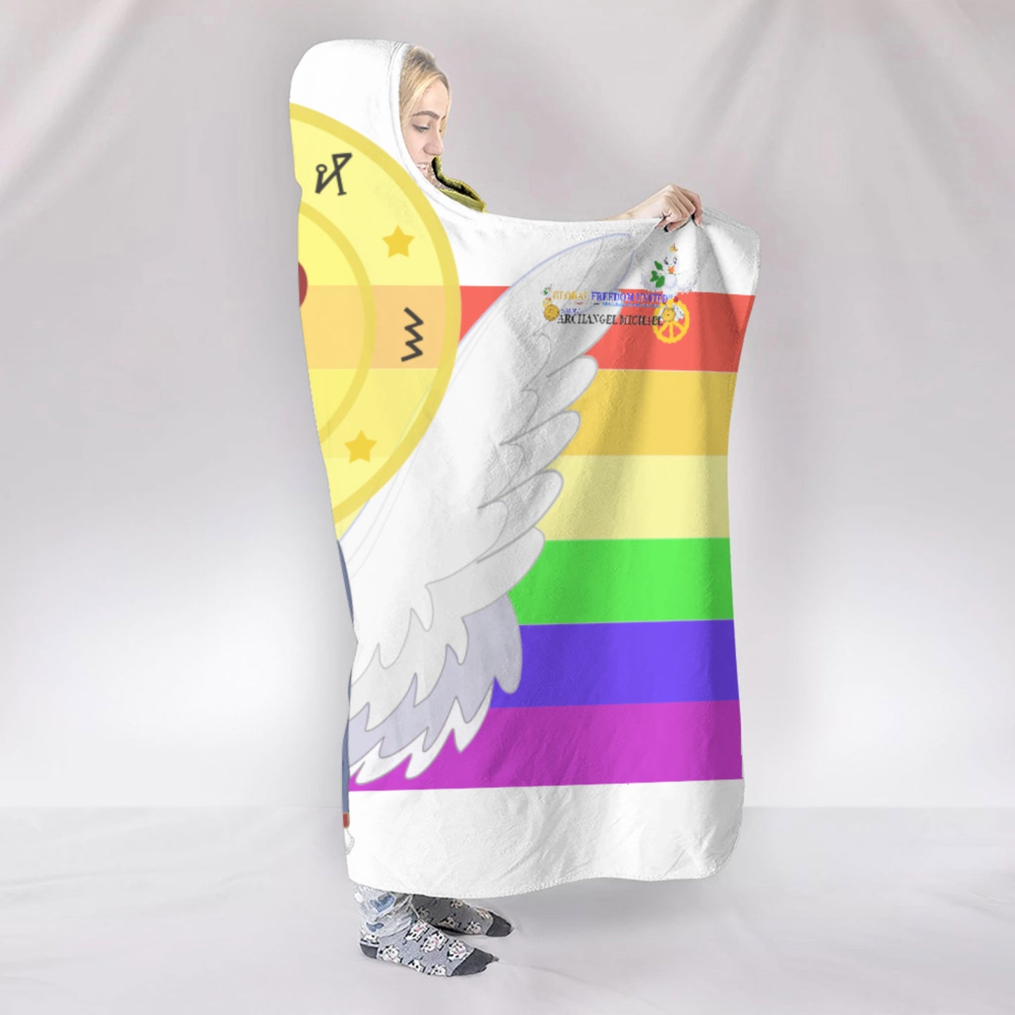 Bat Blanket Global Freedom United Dove Of Peace With Archangel Michael