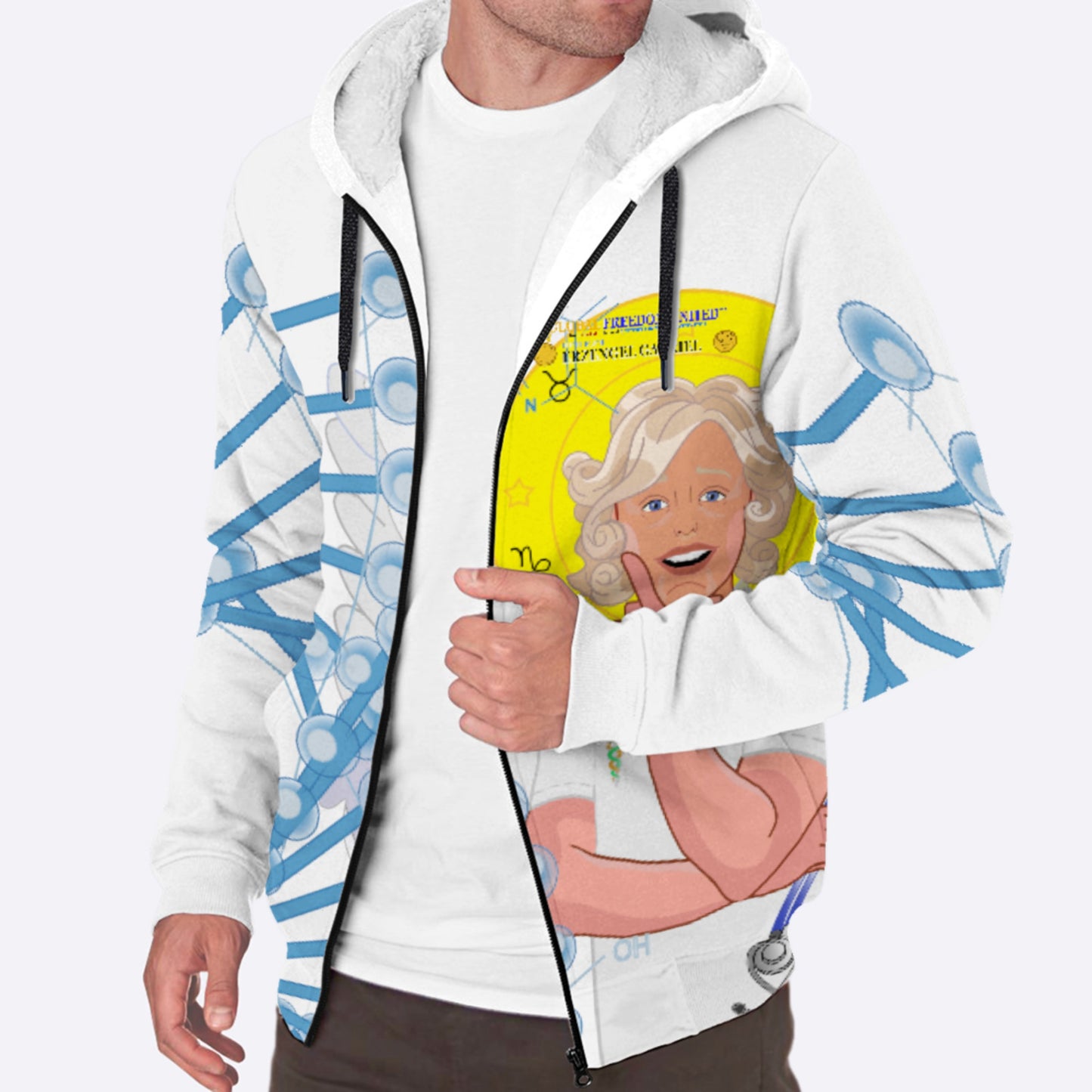 Plush Hoodie GLOBAL FREEDOM UNITED© Archangel Gabriel German Lab