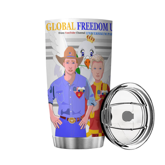 Tumbler GLOBAL FREEDOM UNITED© Men Russia & USA Grey