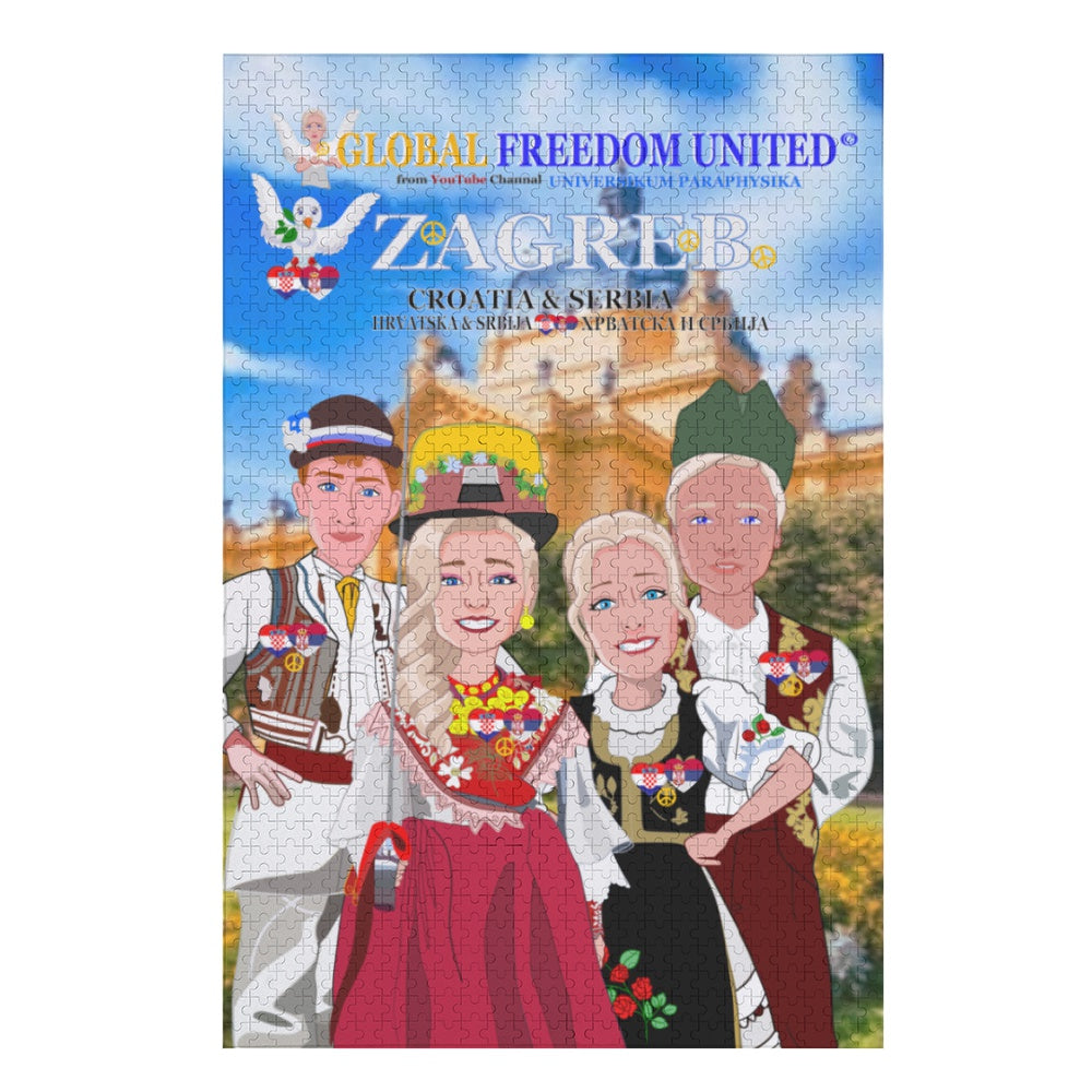 Paper Puzzle Global Freedom United Croatia & Serbia Zagreb Old Peace