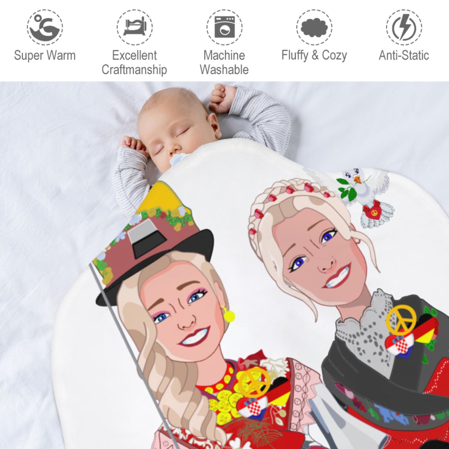 Blankets For Kits GLOBAL FREEDOM UNITED© Girl/Boy Croatia & Germany