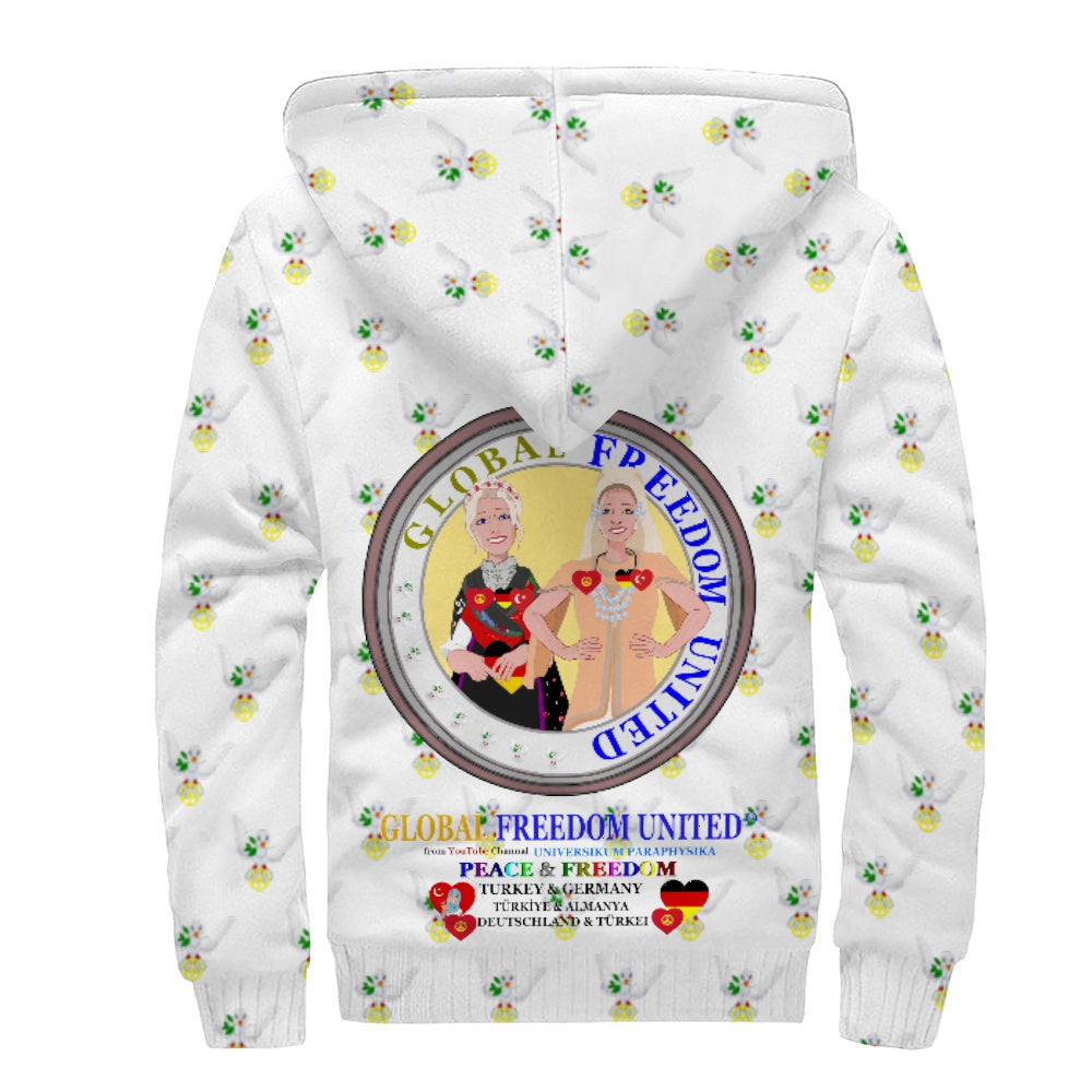 Plush Hoodie GLOBAL FREEDOM UNITED© Women Turkey & Germany Wight