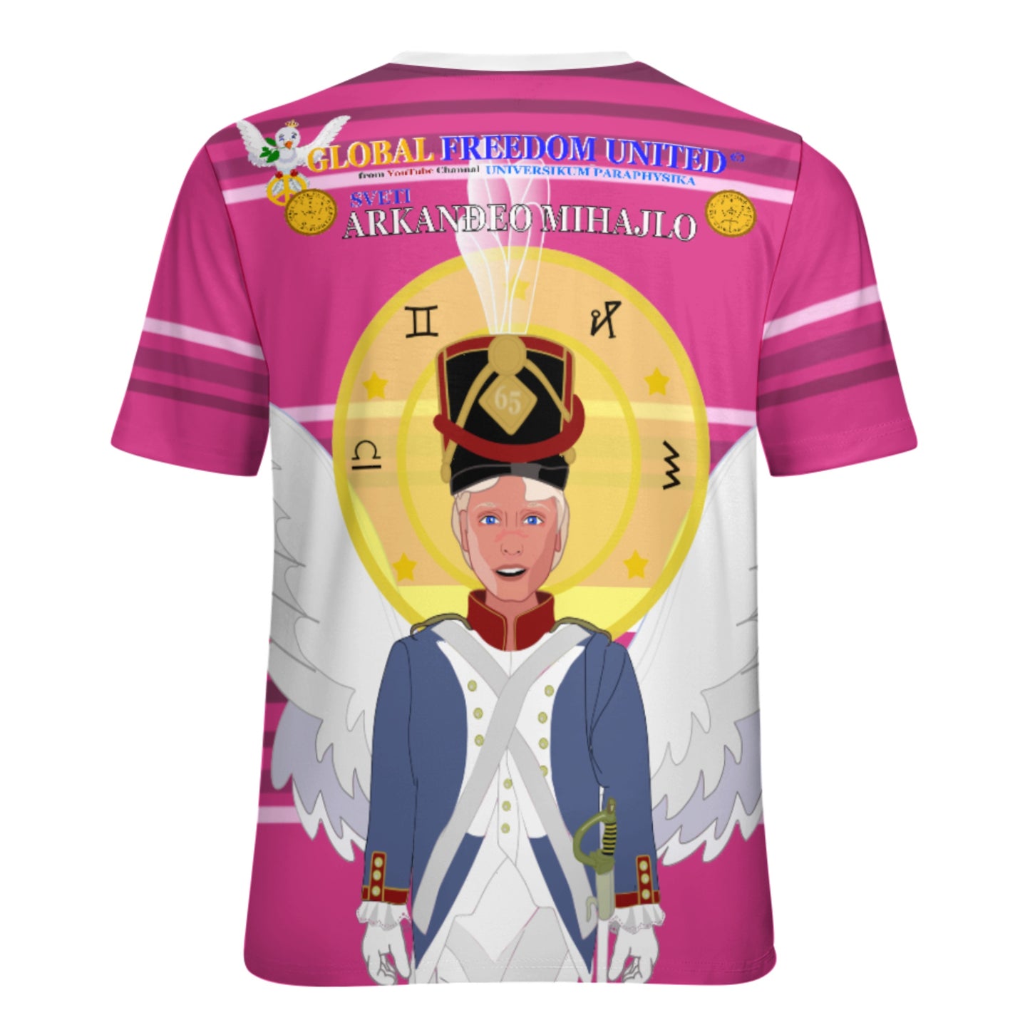 Women´s T-shirt Global Freedom United Archangel Michael Croatia V3 Pink1