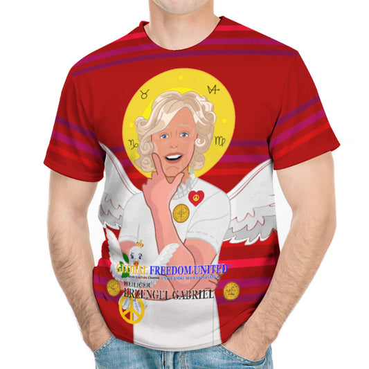 Men´s T-shirt Global Freedom United Archangel Gabriel Red