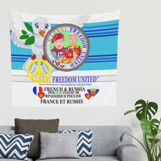 Tapestry Global Freedom United Men French & Russia Old Peace Blue 2