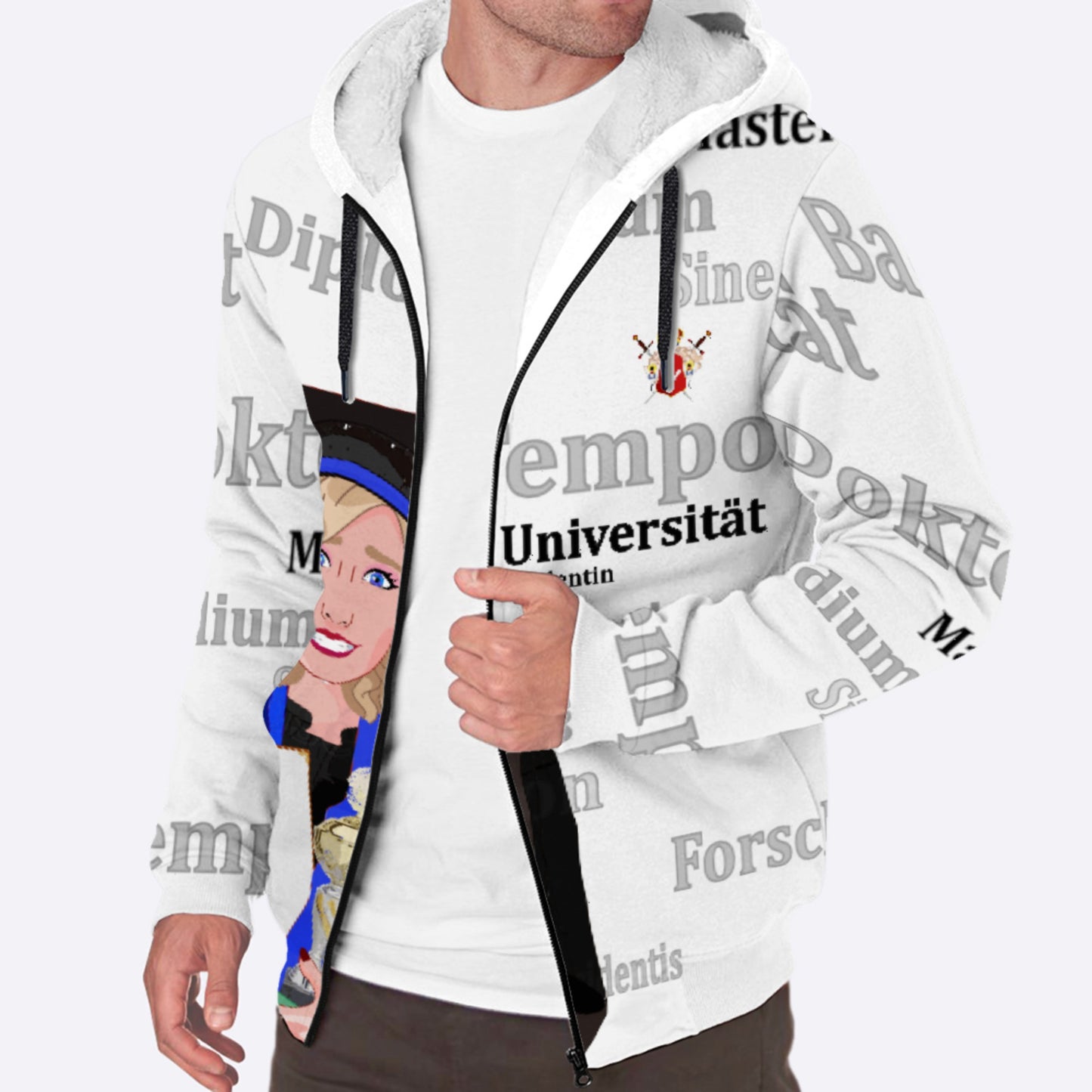 Plush Hoodie Global Freedom United Student Girl Golde Place Blond Hair