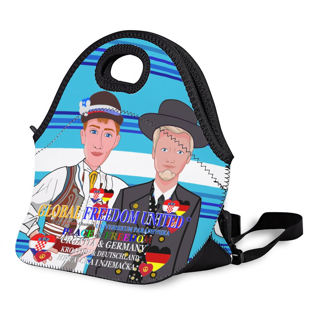 Meal Bag With Strap GLOBAL FREEDOM UNITED© Men Croatia & Germany Blue 1