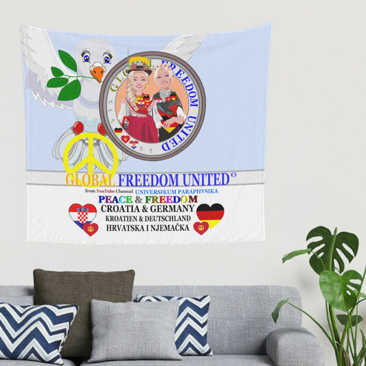 Tapestry GLOBAL FREEDOM UNITED© Women Croatia & Germany Light Blue