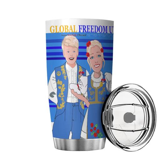 Tumbler Global Freedom United Couple Edition Serbia Blue Deep Blue