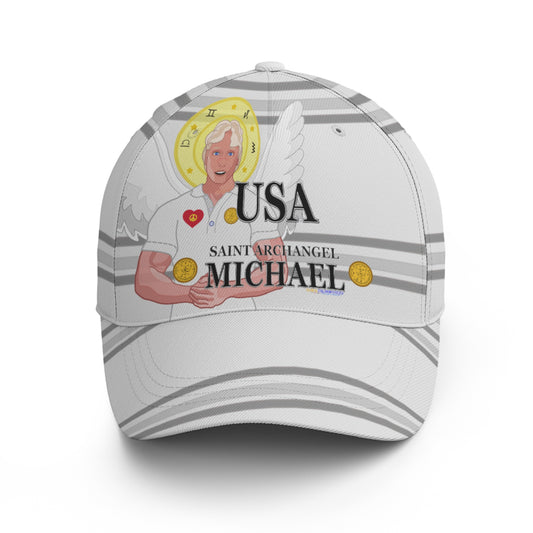 Basketball Cap Global Freedom United Archangel Michael Usa Grey