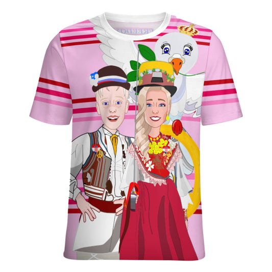 Women´s T-shirt 2 Global Freedom United Couple Edition Croatia  Pink 2