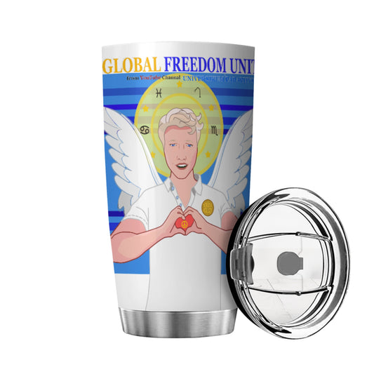 Tumbler Global Freedom United Archangel Raphael German  Deep Blue