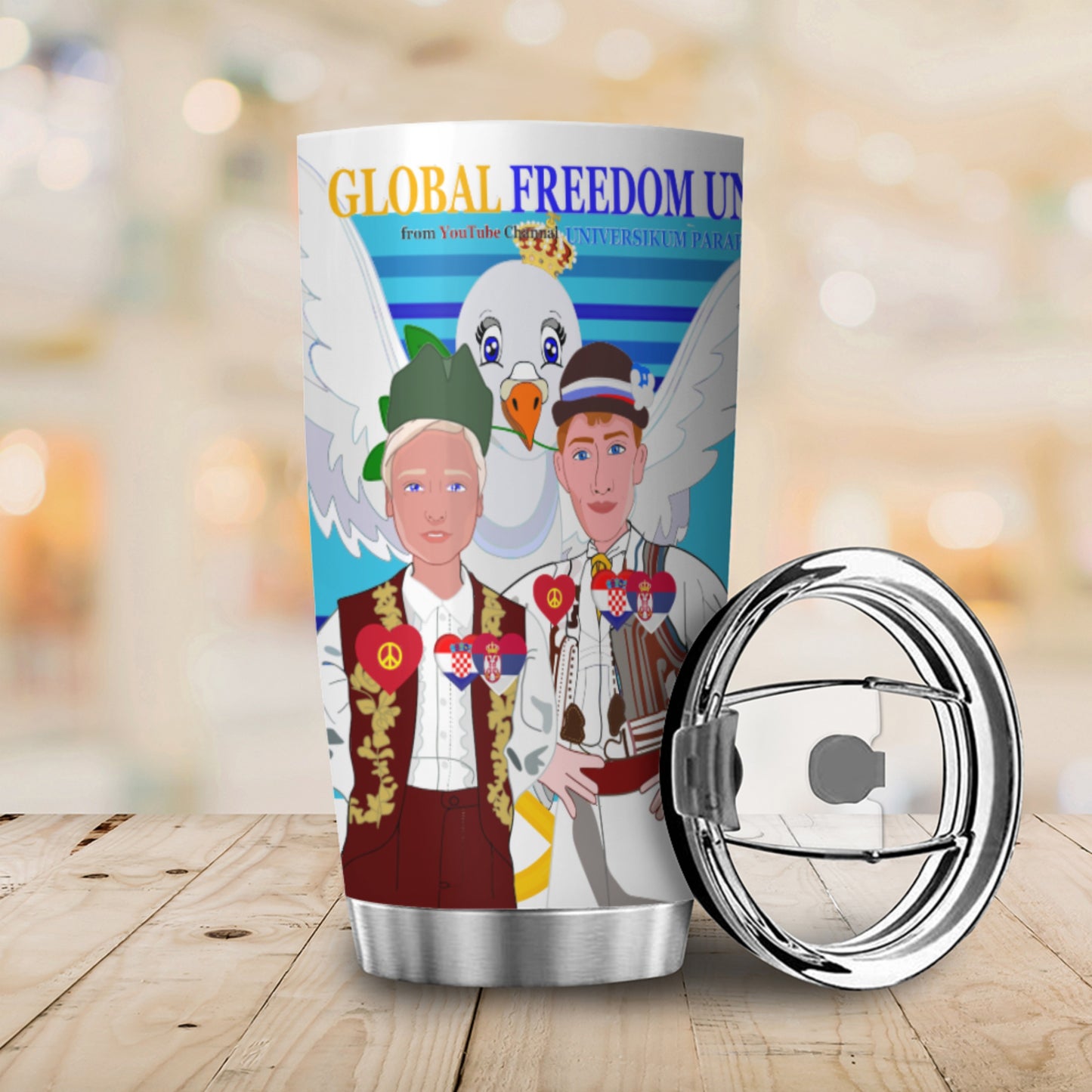 Tumbler Global Freedom United Men Croatia & Serbia Blue