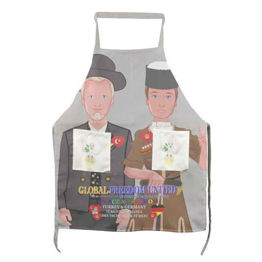 Apron GLOBAL FREEDOM UNITED© Men Germany & Turkey Grey
