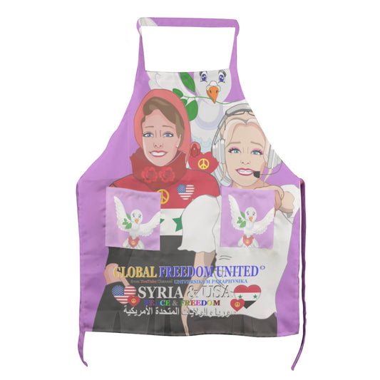Apron GLOBAL FREEDOM UNITED© Women Syria & USA Lilac