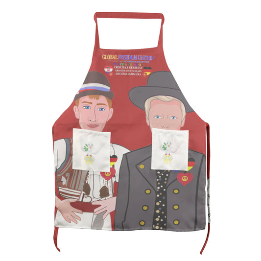 Apron GLOBAL FREEDOM UNITED© Men Croatia & Germany Red