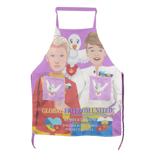 Apron GLOBAL FREEDOM UNITED© Men Ukraina & Russia Lilac