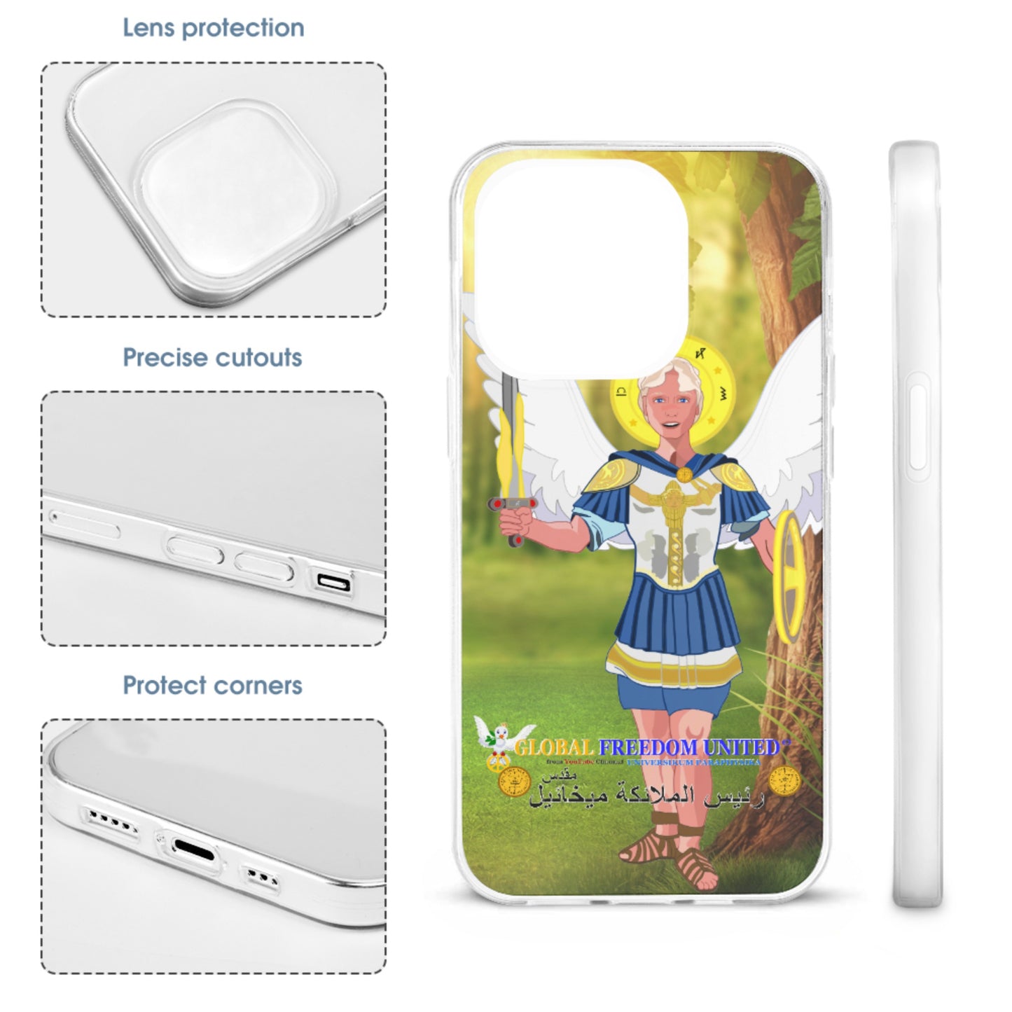 Phone Case GLOBAL FREEDOM UNITED© Archangel Michael Arabic V1