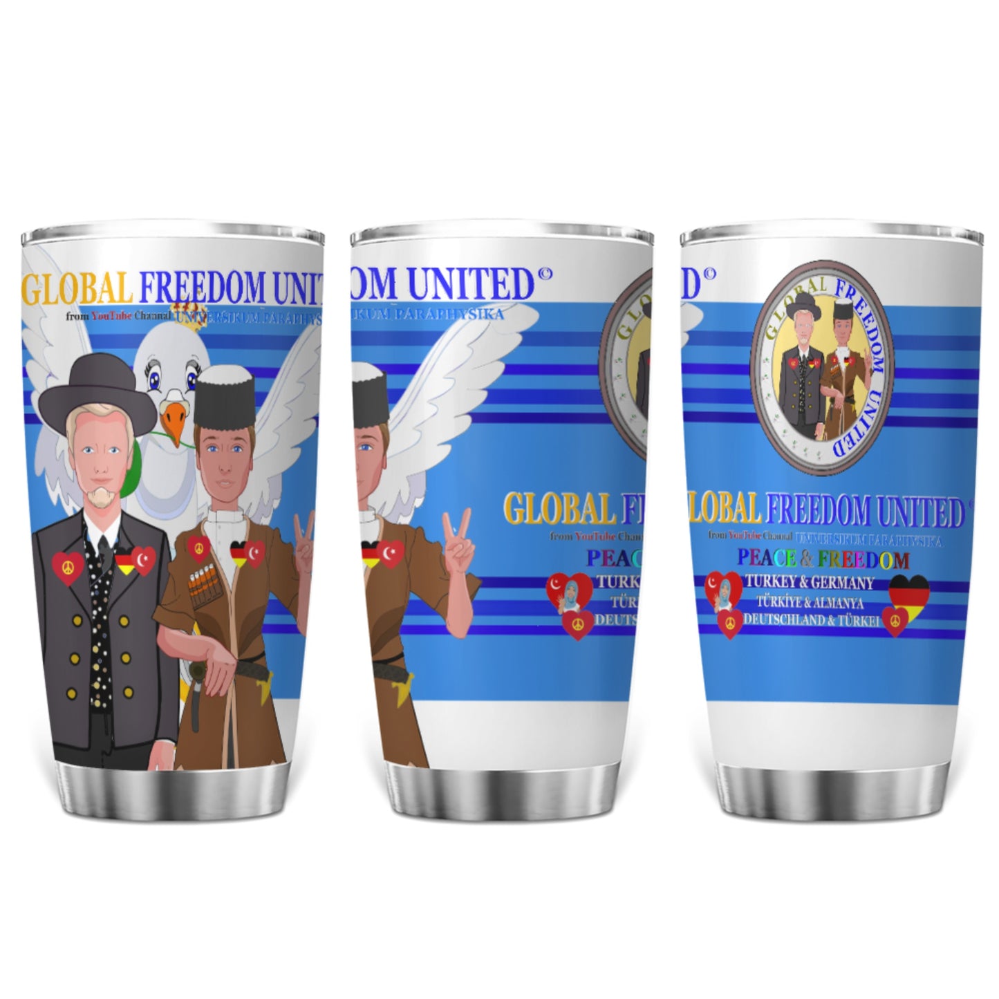 Tumbler Global Freedom United Men Turkey & Germany Deep Blue