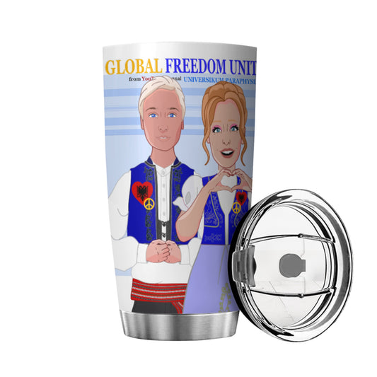 Tumbler GLOBAL FREEDOM UNITED© Couple Albania Light Blue