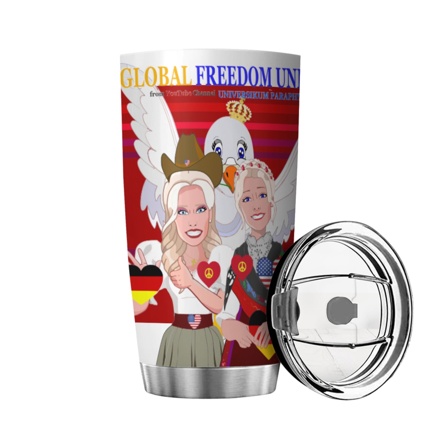 Tumbler Global Freedom United Women Usa & Germany Red