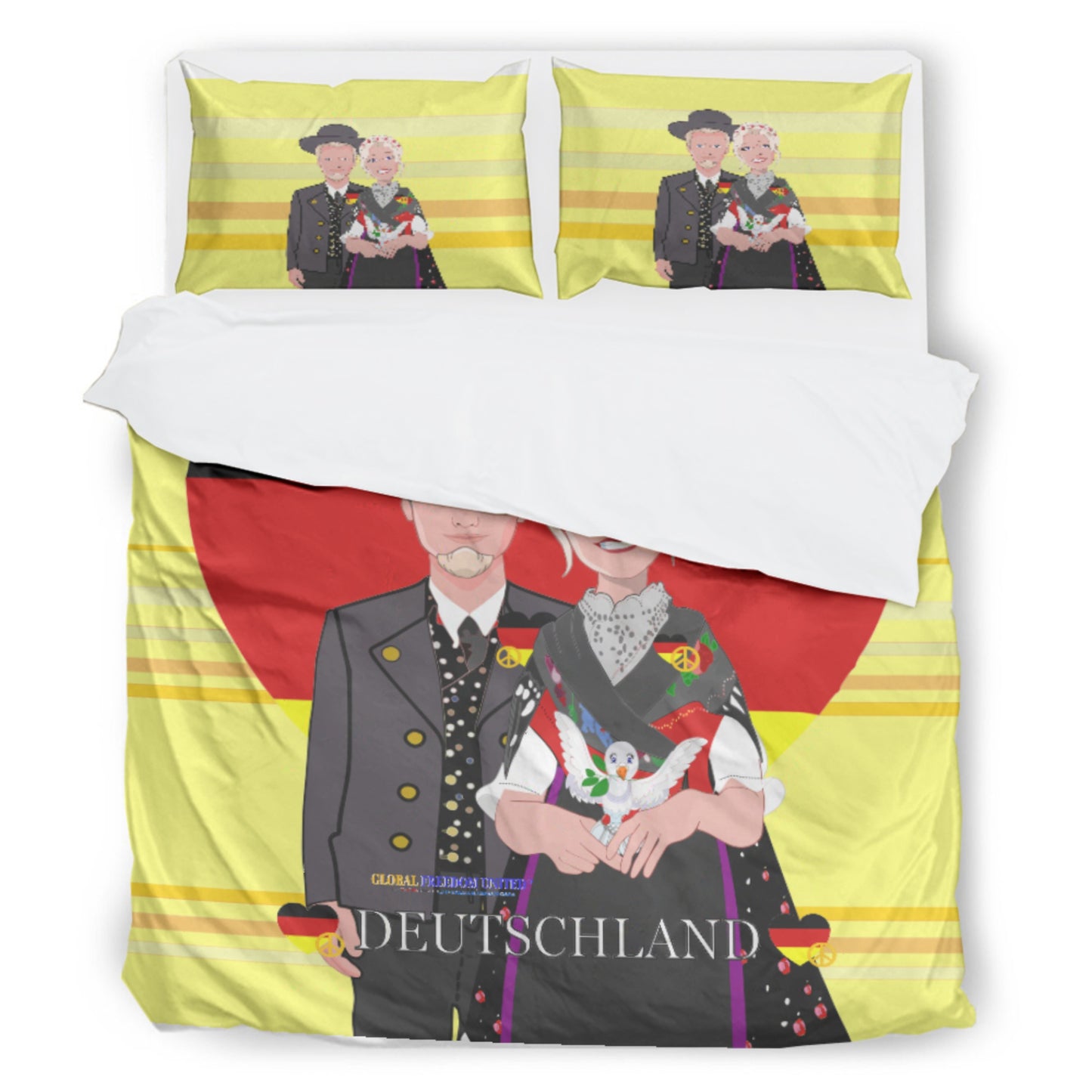 Bed Line GLOBAL FREEDOM UNITED©  Couple Germany V1 Yellow