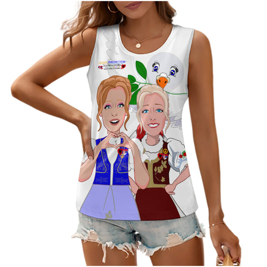 Crewneck Halter Vest GLOBAL FREEDOM UNITED© Women Albania & Serbia BIG