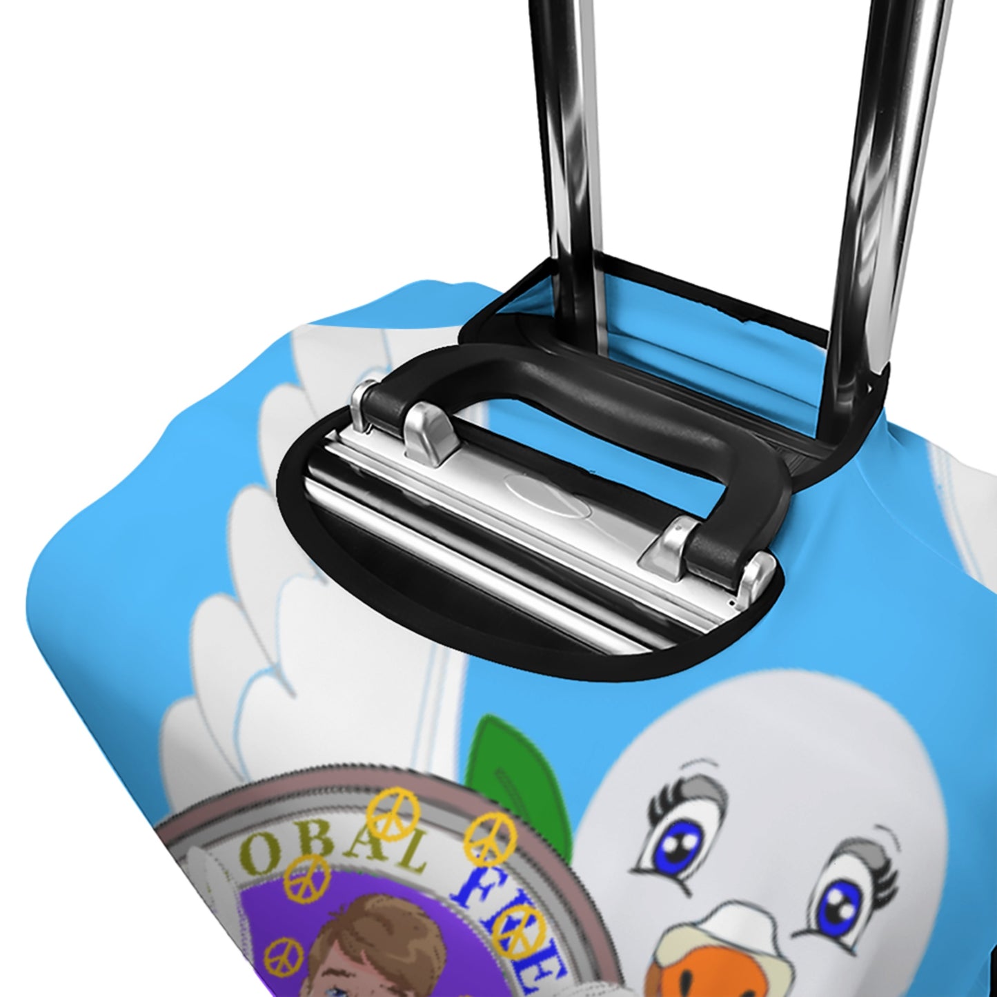 Luggage Cover Global Freedom United  Men Angel Of Peace Blue