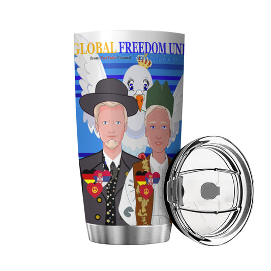 Tumbler GLOBAL FREEDOM UNITED© Men Serbia & Germany Deep Blue