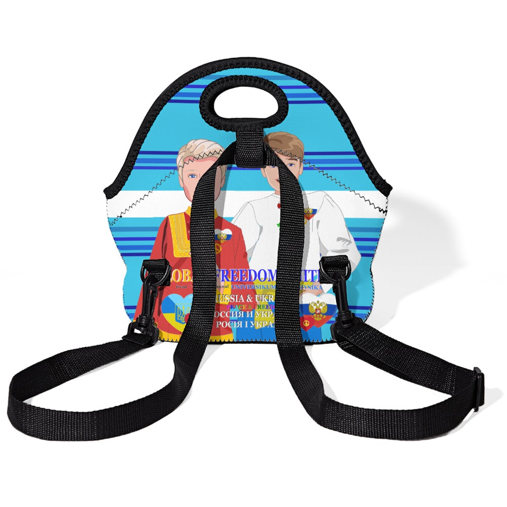 Meal Bag With Strap GLOBAL FREEDOM UNITED© Women Ukrain & Russia Blue 1