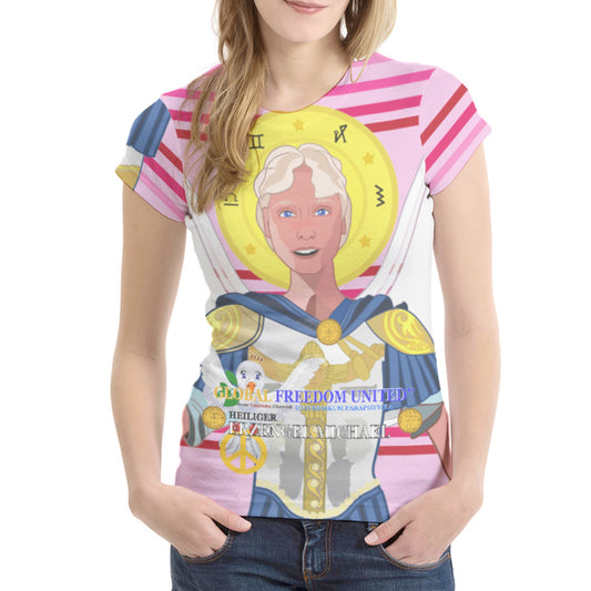 Women´s T-shirt 1 Global Freedom United Archangel Michael  Pink