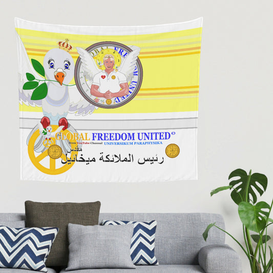 Tapestry Global Freedom United Archangel Michael Arabic Yellow