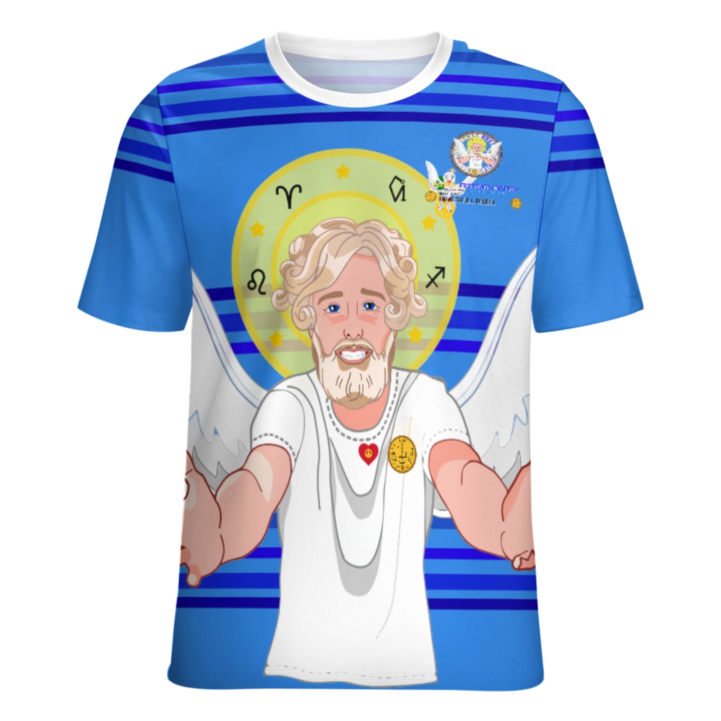 Women´s T-shirt 2 Global Freedom United Archangel Uriel German  Deep Blue