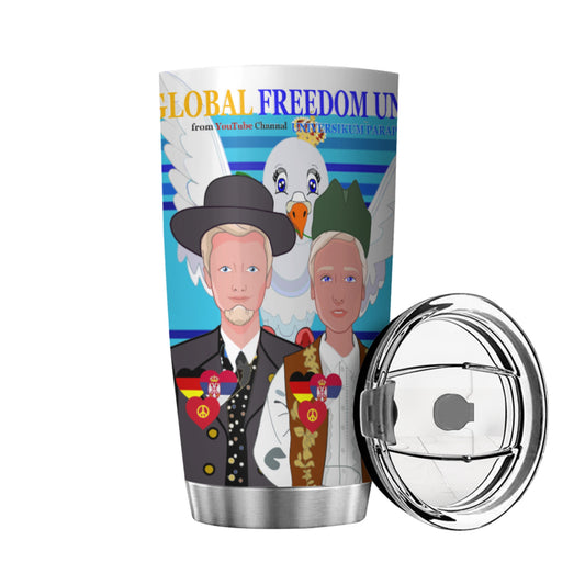 Tumbler GLOBAL FREEDOM UNITED© Men Serbia & Germany Blue 2