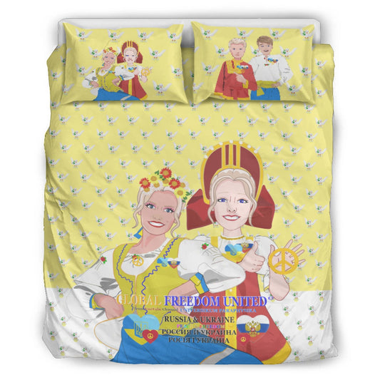 Bed Line GLOBAL FREEDOM UNITED© Women Ukraina & Russia Yellow