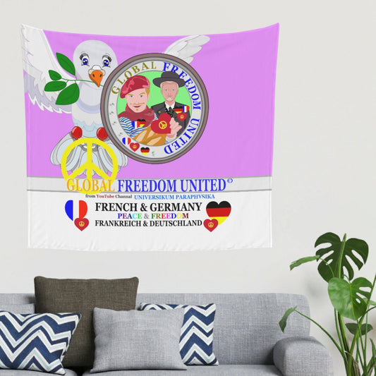Tapestry Global Freedom United Men French & Germany Old Peace Lilac