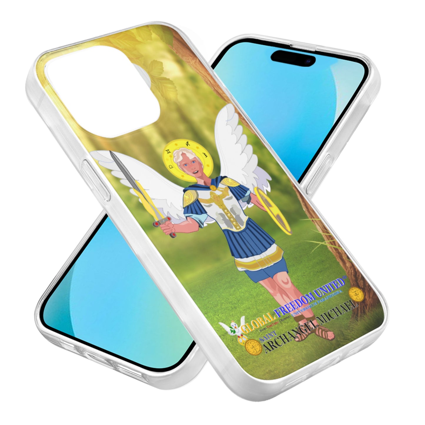 Phone Case Plush Hoodie GLOBAL FREEDOM UNITED© Archangel Michael English V1