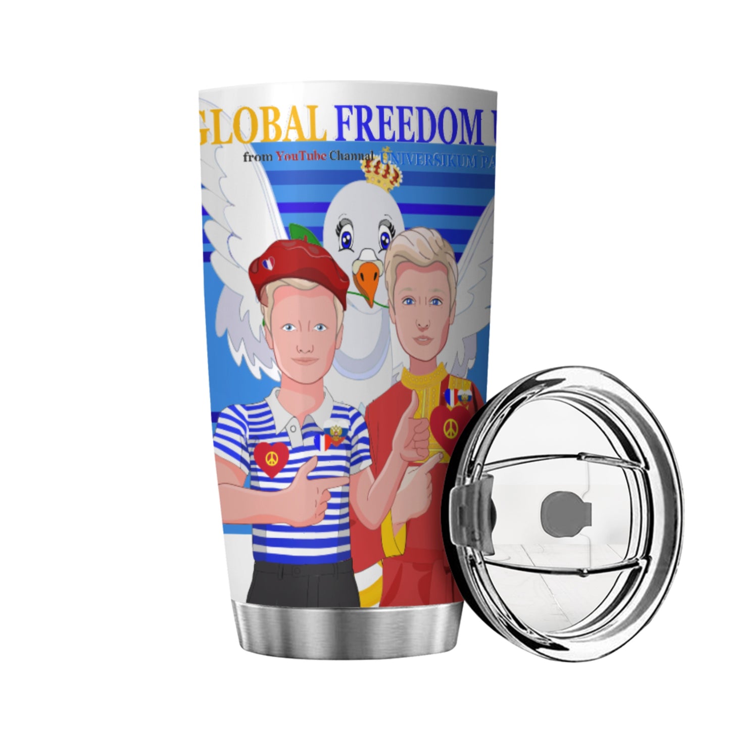 Tumbler Global Freedom United Men French & Russia Old Peace Deep Blue